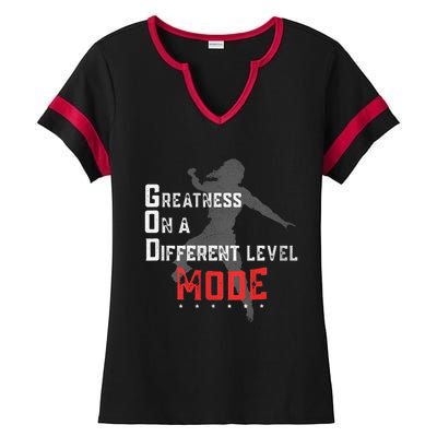 Greatness On A Different Level Mode Ladies Halftime Notch Neck Tee