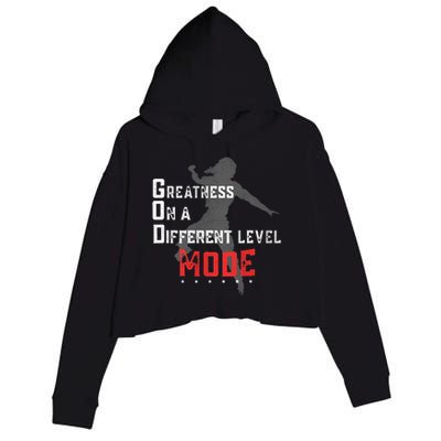 Greatness On A Different Level Mode Crop Fleece Hoodie