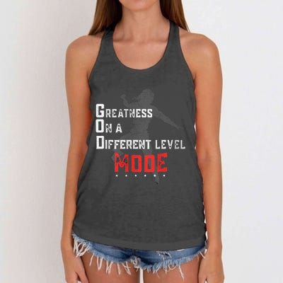 Greatness On A Different Level Mode Women's Knotted Racerback Tank