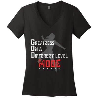 Greatness On A Different Level Mode Women's V-Neck T-Shirt