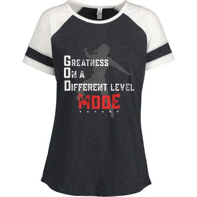 Greatness On A Different Level Mode Enza Ladies Jersey Colorblock Tee