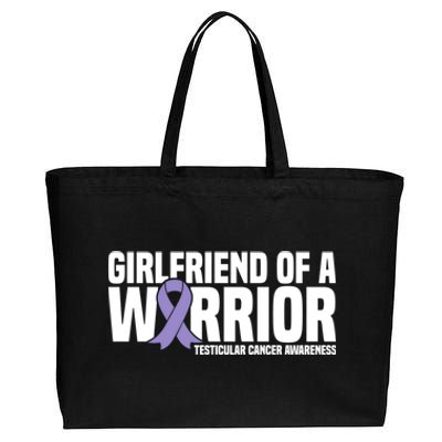 Girlfriend Of A Warrior Testicular Cancer Awareness Cool Gift Cotton Canvas Jumbo Tote