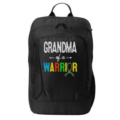 Grandma Of A Warrior Autism Awareness Support City Backpack