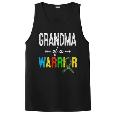 Grandma Of A Warrior Autism Awareness Support PosiCharge Competitor Tank