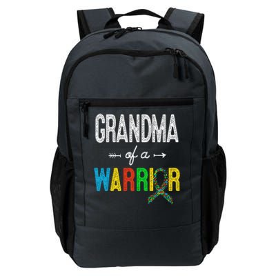 Grandma Of A Warrior Autism Awareness Support Daily Commute Backpack