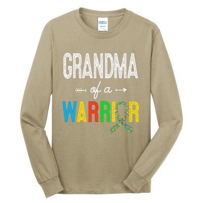 Grandma Of A Warrior Autism Awareness Support Tall Long Sleeve T-Shirt