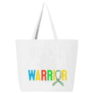 Grandma Of A Warrior Autism Awareness Support 25L Jumbo Tote