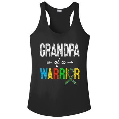 Grandpa Of A Warrior Autism Awareness Support Ladies PosiCharge Competitor Racerback Tank