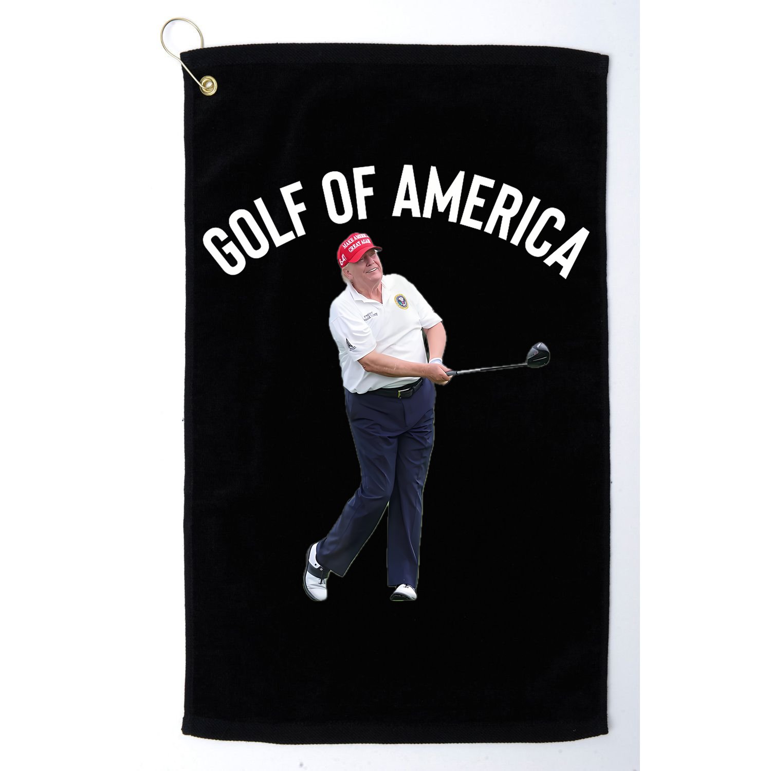 Golf Of America Donald Trump Pun Golf Towel