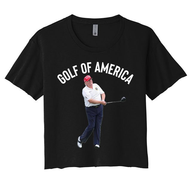 Golf Of America Donald Trump Pun Crop Top