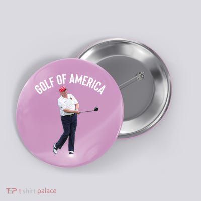 Golf Of America Donald Trump Pun Button
