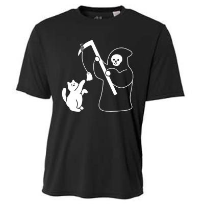 GHOST ON A STRING CAT TOY Cooling Performance Crew T-Shirt