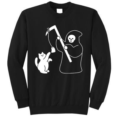 GHOST ON A STRING CAT TOY Sweatshirt