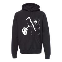 GHOST ON A STRING CAT TOY Premium Hoodie