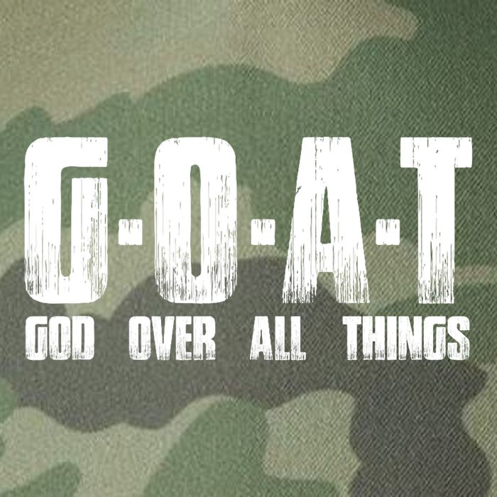 G O A T God Over All Thing Man Of God Goat Christian Thing Legacy Tie Dye Trucker Hat