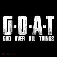 G O A T God Over All Thing Man Of God Goat Christian Thing Apron