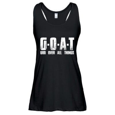 G O A T God Over All Thing Man Of God Goat Christian Thing Ladies Essential Flowy Tank