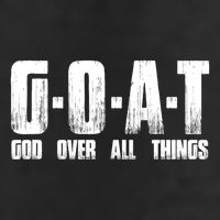 G O A T God Over All Thing Man Of God Goat Christian Thing 25L Jumbo Tote