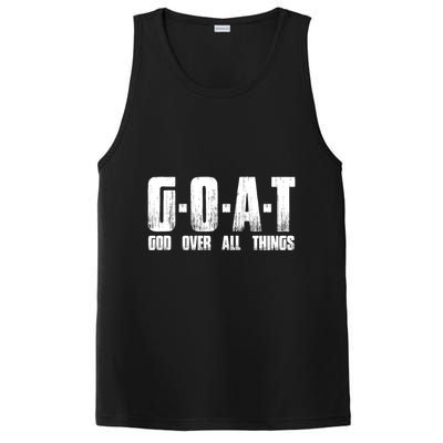 G O A T God Over All Thing Man Of God Goat Christian Thing PosiCharge Competitor Tank