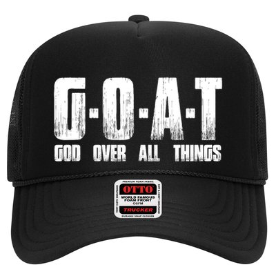 G O A T God Over All Thing Man Of God Goat Christian Thing Trucker Hat