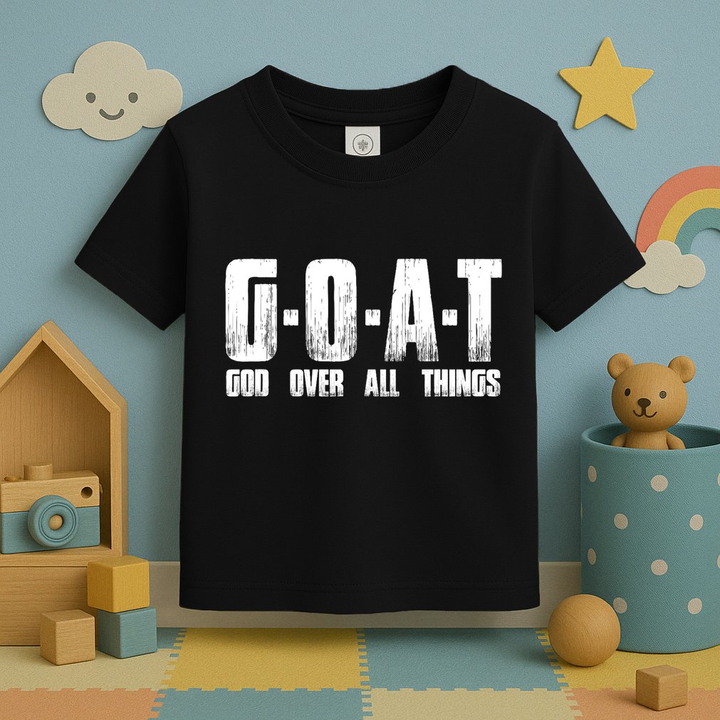 G O A T God Over All Thing Man Of God Goat Christian Thing Toddler T-Shirt
