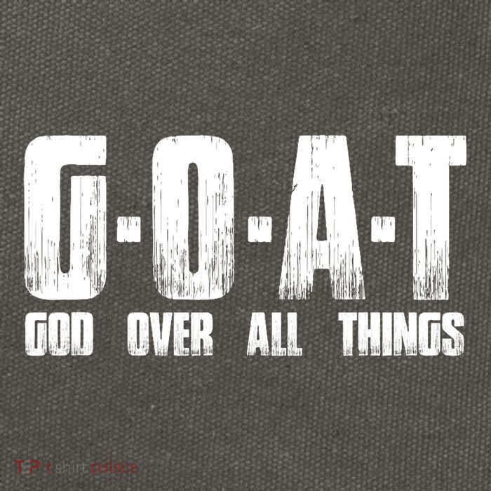 G O A T God Over All Thing Man Of God Goat Christian Thing Cotton Canvas Backpack