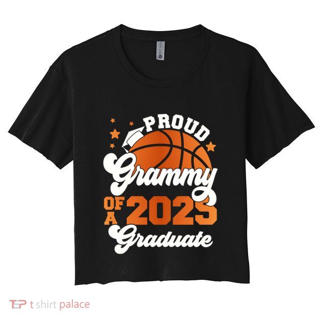Grammy Of A 2025 Graduate Senior Graduation Squad Basketball Funny Gift Crop Top