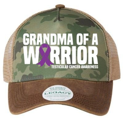 Grandma Of A Warrior Testicular Cancer Awareness Gift Legacy Tie Dye Trucker Hat