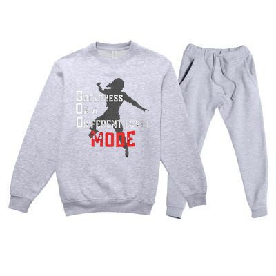 Greatness On A Different Level Mode Premium Crewneck Sweatsuit Set