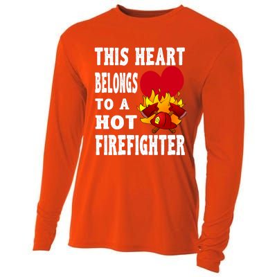 Girlfriend Of A Firefighter Cute Gift Cooling Performance Long Sleeve Crew