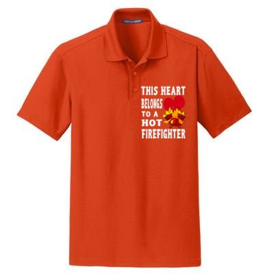 Girlfriend Of A Firefighter Cute Gift Dry Zone Grid Polo