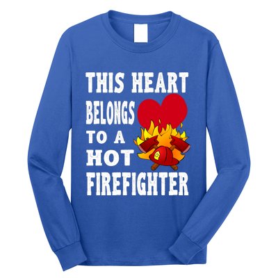 Girlfriend Of A Firefighter Cute Gift Long Sleeve Shirt