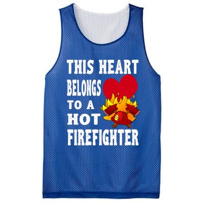 Girlfriend Of A Firefighter Cute Gift Mesh Reversible Basketball Jersey Tank