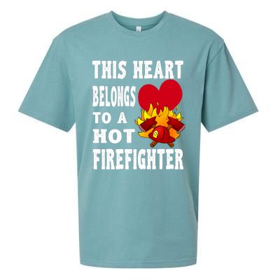 Girlfriend Of A Firefighter Cute Gift Sueded Cloud Jersey T-Shirt