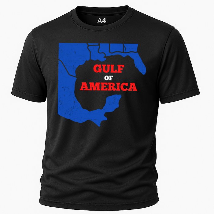 Gulf Of America Map Cooling Performance Crew T-Shirt