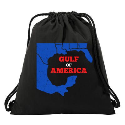 Gulf Of America Map Drawstring Bag