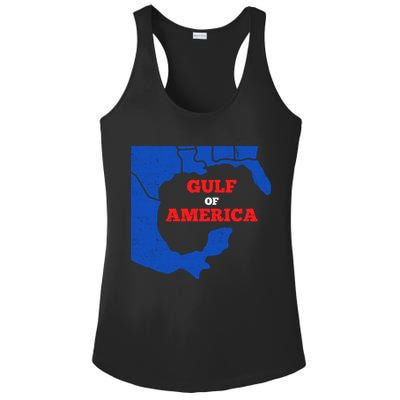Gulf Of America Map Ladies PosiCharge Competitor Racerback Tank