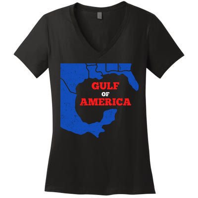 Gulf Of America Map Women's V-Neck T-Shirt