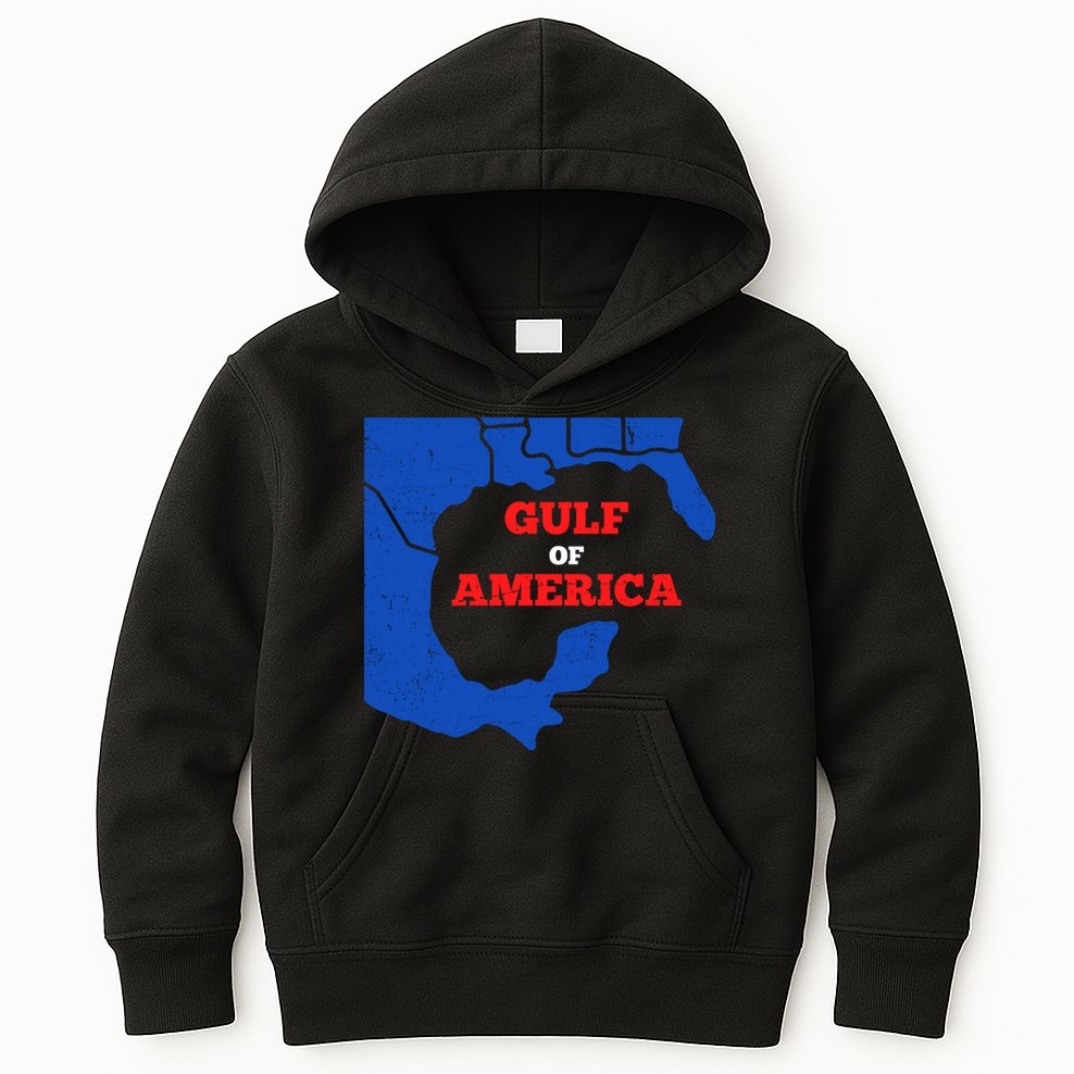 Gulf Of America Map Kids Hoodie
