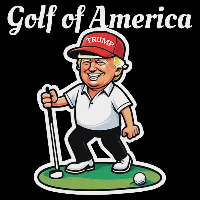 Golf Of America Funny Trump Humor Golfing Kids Hoodie