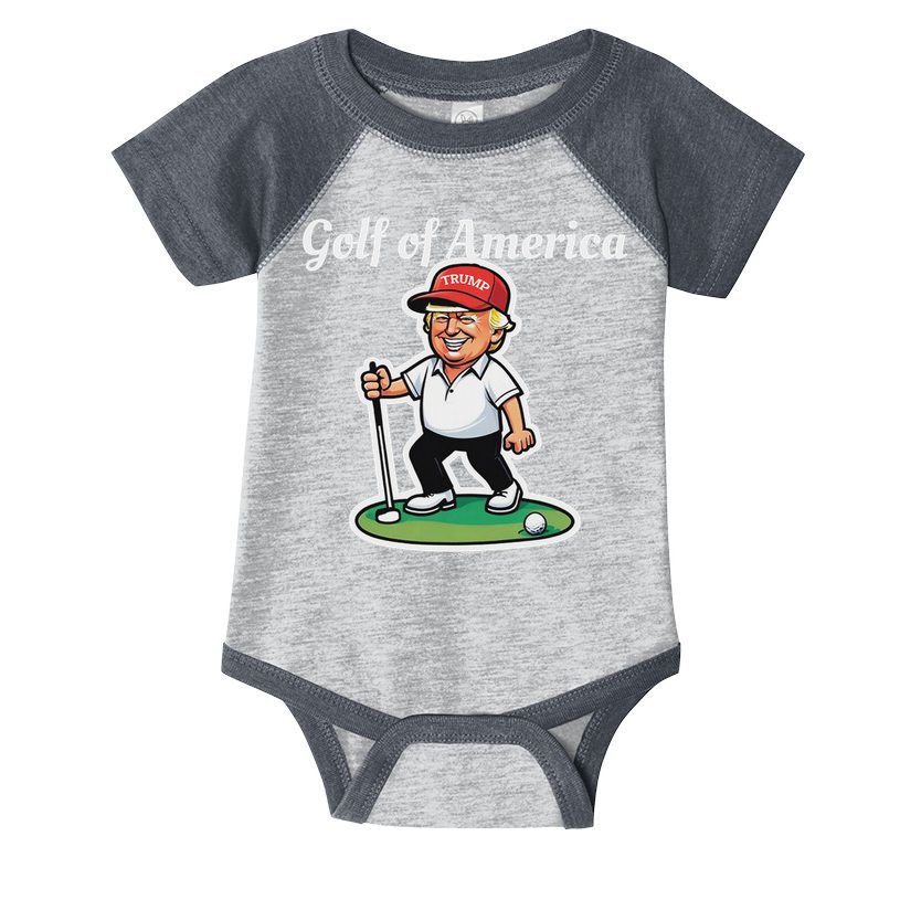 Golf Of America Funny Trump Humor Golfing Infant Baby Jersey Bodysuit