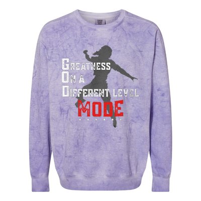 Greatness On A Different Level Mode Colorblast Crewneck Sweatshirt