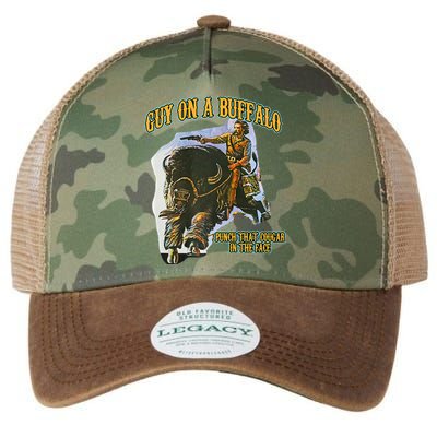 Guy On A Buffalo Punch That Cougar In The Face Legacy Tie Dye Trucker Hat