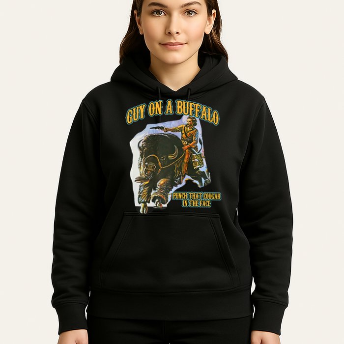 Guy On A Buffalo Punch That Cougar In The Face Hoodie