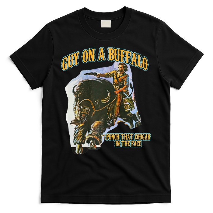 Guy On A Buffalo Punch That Cougar In The Face T-Shirt