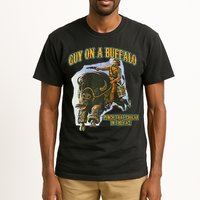Guy On A Buffalo Punch That Cougar In The Face Tall T-Shirt