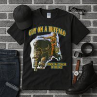 Guy On A Buffalo Punch That Cougar In The Face Tall T-Shirt
