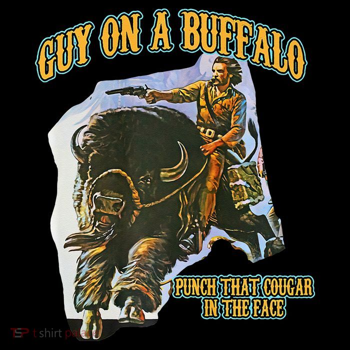Guy On A Buffalo Punch That Cougar In The Face Backpack