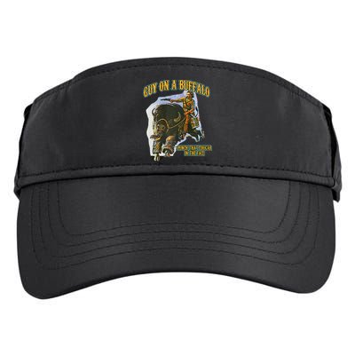 Guy On A Buffalo Punch That Cougar In The Face Adult Drive Performance Visor