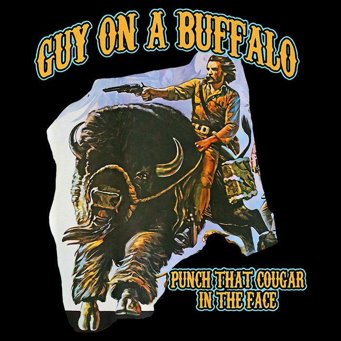 Guy On A Buffalo Punch That Cougar In The Face Bucket Hat